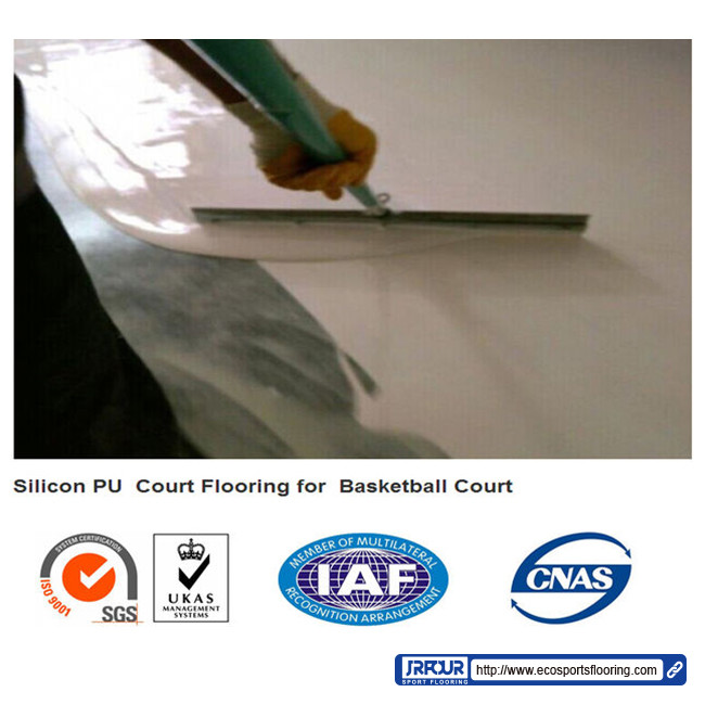 Professional Silicon PU Elastic Layer Futsal Basketball Courts Sports Surface Flooring