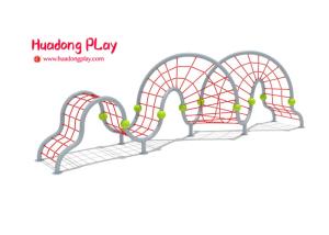 Quality Wave Type Infant Rope Climbing Playground Equipment , Playground Tunnels Outdoor wholesale