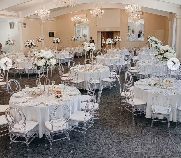 Rental Wedding Banquet Chair Stacking Plastic Transparent Clear Phoenix Chair