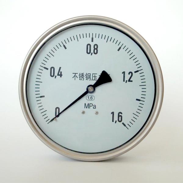 EN 837-1 1.6 MPa All Stainless Steel Pressure Gauge Blow Out Protection 1/2 PT