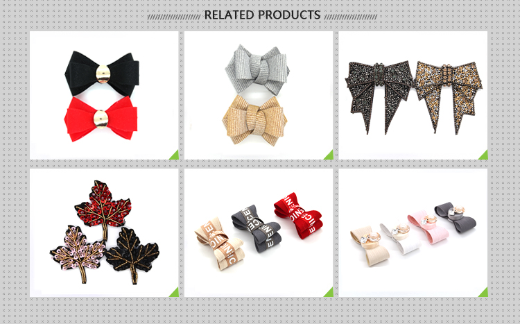 Customized Popular Style Shoe Lace Flowers 85*85mm Cotton / Polyester / Chiffon Material