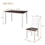 White 5 Piece Kitchen Table And Chairs Set W29.52”Table