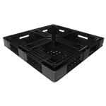 Euro Black Plastic Pallet For Warehouse HDPE PP Reusable Pallets