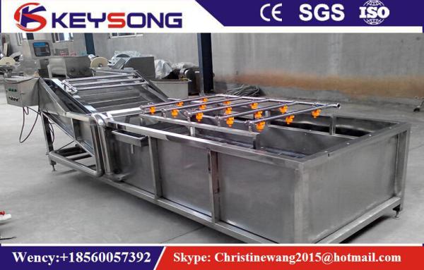 High Pressure Air Bubble Vegetable Wash Line , Fruit And Vegetable Washer