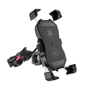 Quality Qi&amp;USB Fast charging 15W Motorcycle Phone Mount Charger wholesale