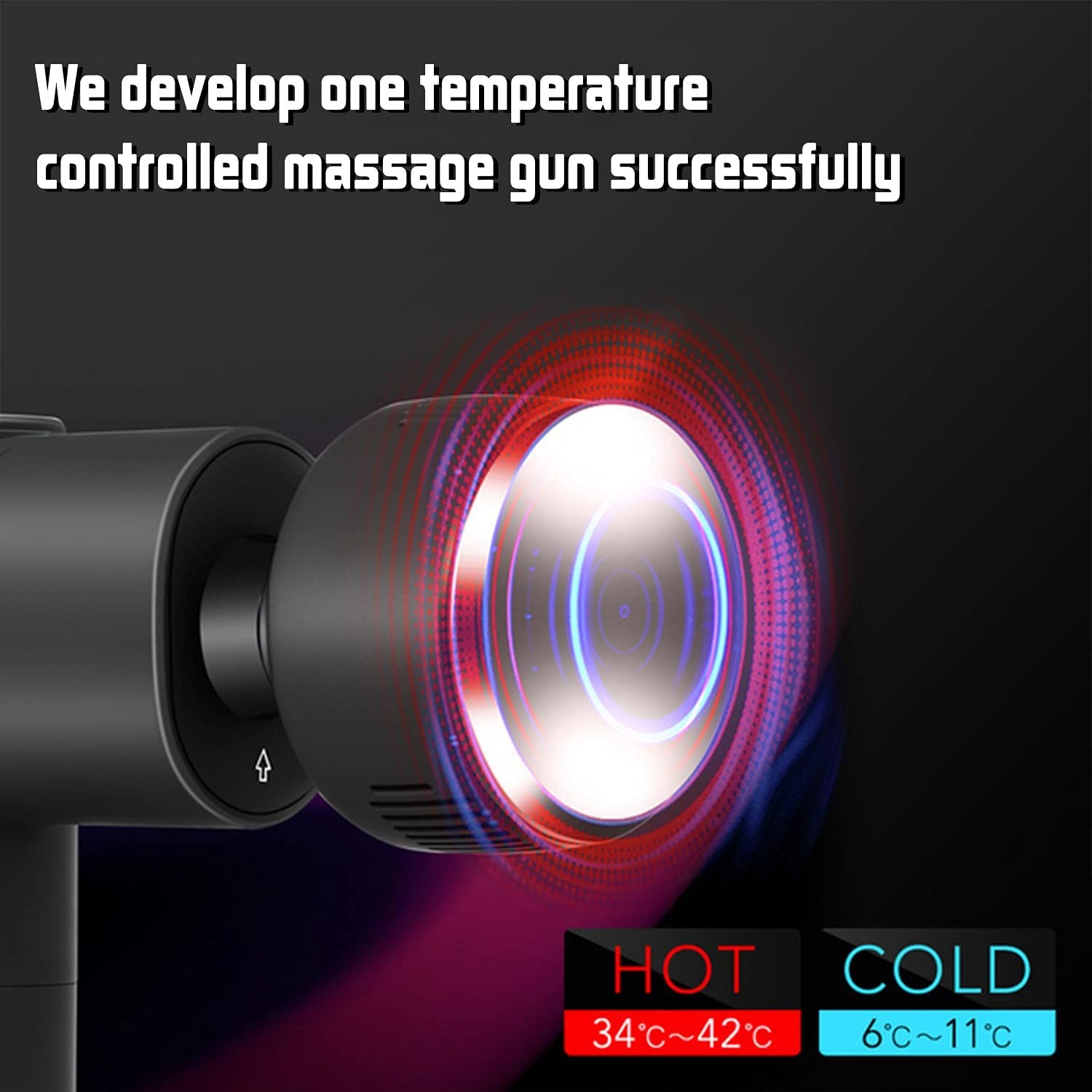3000rpm Hot Cold Handheld Vibrating Muscle Gun Lightweight With Heating Head