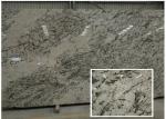 Blue Cream White Granite Slabs , Prefabricated Smooth Stone Slab Countertop