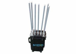 Quality 7 Channels 350w Manpack Jammer Fiber Glass Antennas For 3G 4G GPS , AC110-220V wholesale