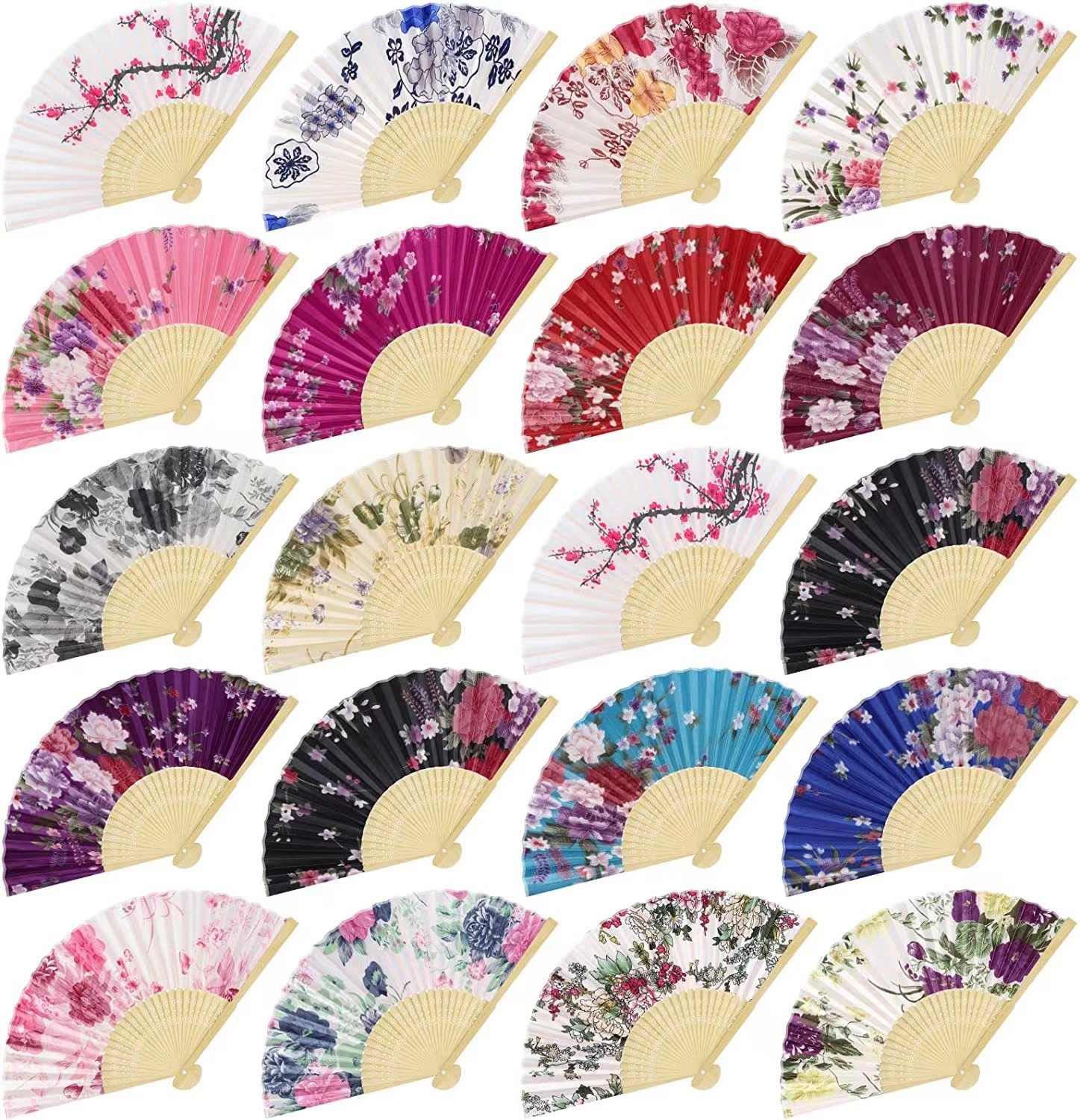Dancing Party Summer Folding Hand Fans Japanese Plastic Hand Fan Chinese Custom Made Hand Fans Promotional Hand Fans