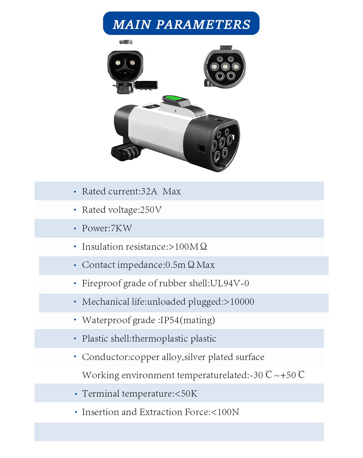 Rated voltage 220V Black NACS Condition 7KW 32A Tesla EV Charging Adapter for Type2 Inlet Electric Vehicles tesla