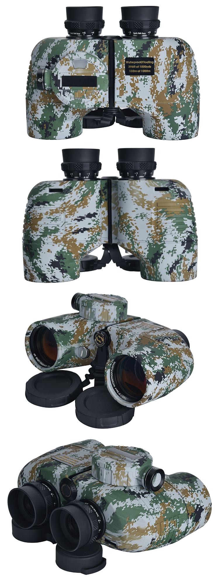 Outdoor Sports Binocular with Illumination and Compass 50mm Objective Diameter