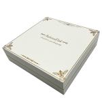 Rose Gold Pattern Jewelry Packaging Box Wrapped By White Special Paper