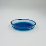 Ombre Blue Glass Modern Bath Accessories With Round Shape Glass Lotion Dispenser
