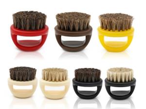 Quality Fade Brush Boar Bristle Finger Beard Brush for Men's Grooming Shaving wholesale