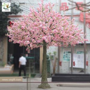 Quality UVG CHR017 Artificial Wishing Tree pink cherry flower trees for indoor decoration 12ft hig wholesale