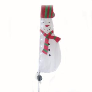 Quality Christmas Solar LED Garden Flag Snowman wholesale