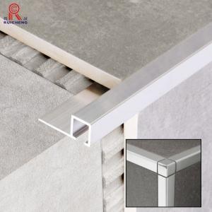 Quality TUV Box Edge Aluminum Tile Trim , 10.5mm Ceramic Tile Metal Edge Strips wholesale