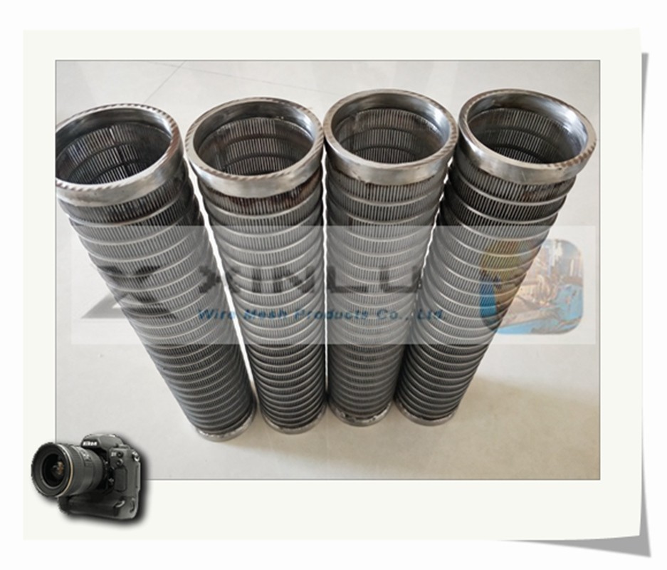 SS 304L 316L Rotary Screen Drum Reverse Bake Flush 0.1mm - 35mm Slotted Screen Pipe