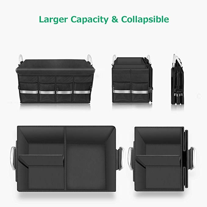 Multi Compartments Car Trunk Organizer Bag Vehicle Trunk Storage Large Storage Capacity