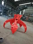 Hydraulic Rotating Metal / Steel / Wood Material Handling Grab For Excavators
