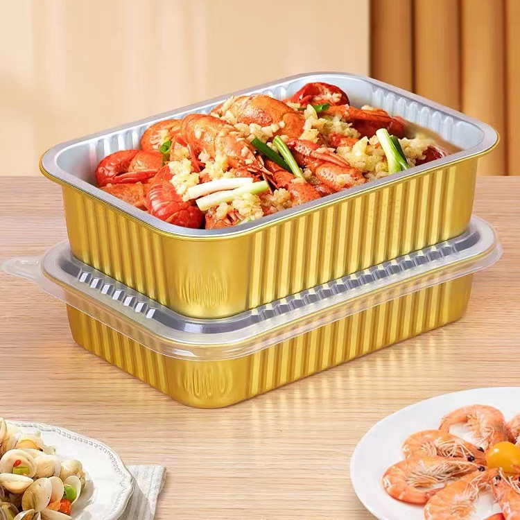 18oz Smooth Aviation Foil Container 520ml Aluminum Foil Lunch Box Aviation Grade