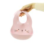 Newborn Baby Cute Silicone Bibs With Crumb Catcher Eco Friendly Material