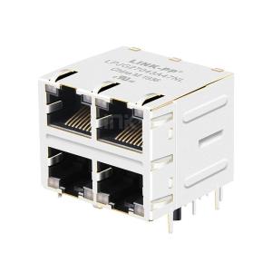 Quality Belfuse 0895-2C2R-FM Compatible LINK-PP LPJG27043A47NL 10/100/1000 Base-T Yellow&amp;Green/Yellow&amp;Green LED 2x2 Port PoE+ Cat6 Modular Jack wholesale