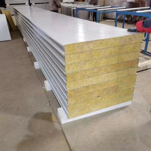 Quality Fireproof Cheap Thermal Insulation Rock Wool Sandwich Panel Board Metal Skin 0.5mm wholesale