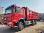 371HP HOWO 6*4 Construction Dump Truck Tipper Truck Red Transportation Truck