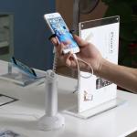 COMER Mobile Phone Clip desktop magnetic Holder Stand with security alarm and