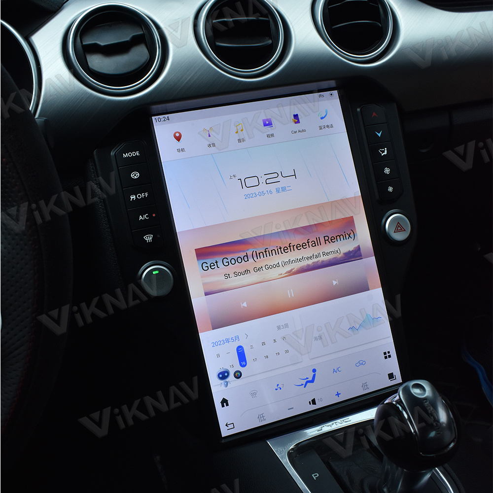 Viknav Car Radio For Ford Mustang (2015-2022) 14.4 inch Upgrade CarPlay Screen Android 13 Auto Head Unit GPS Navigation