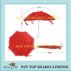 Quality Wedding Ceremony Ruffle Bridal Umbrella wholesale