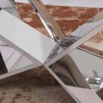 Height 18inch Glass Top Center Table Modern Stainless Steel Coffee Table