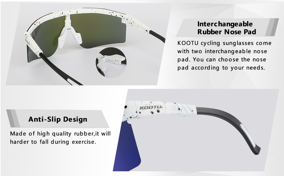 KOOTU Unisex Road Bike Cycling Sunglasses UV400 Anti Sunlight
