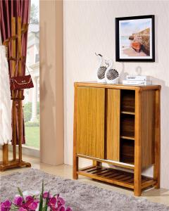 Quality modern Zingana wooden shoe rack cabinet furniture wholesale