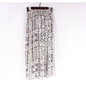 Quality Small Frill Elastic Waistband Viscose Midi Skirt wholesale