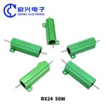 RX24 Green Aluminum Case Wirewound Resistor LED Decoding Power Resistor 10w