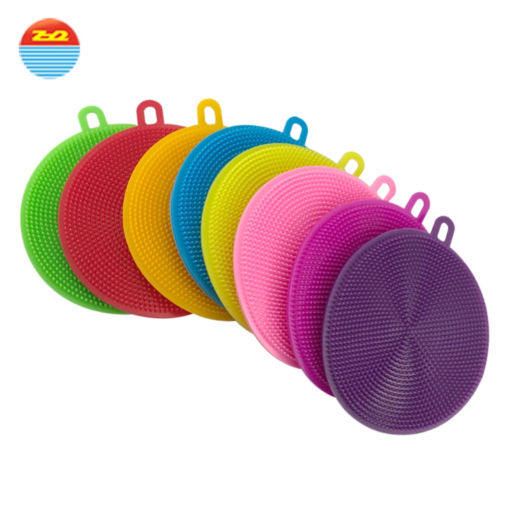 as seen on tv 2018 Durable Eco-friendly Soft Silicone household items Cleaning Brush sponge