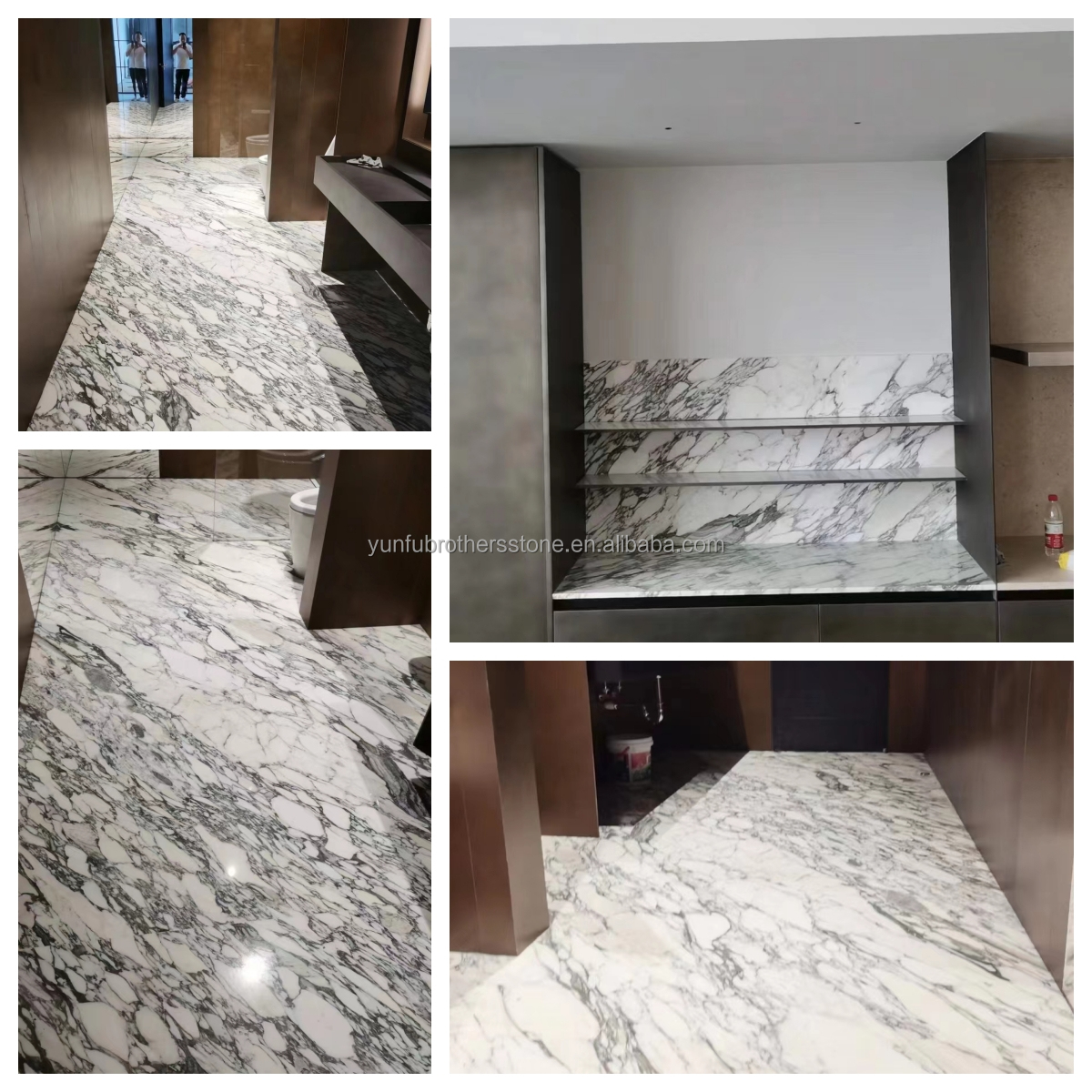 Modern Wood Grain Corinthian Marble Column Cladding for Customized Villa Enhancements