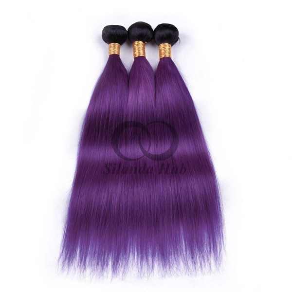 #T1B/Purple Straight Remy Human Hair Bundles Sew In Weave Bundles Brazilian Bundle Deals