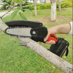 Quality 4 Inch 21v Handheld Mini Chainsaw Brushless Motor Mini Single Hand Chainsaw wholesale