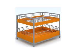 Quality Metal Material Two Layers Promotion Display Counter Customized For Clothes Shop wholesale