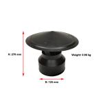 0.96kg Double Wall Chimney Flue Rain Caps Guard Stainless Steel 304