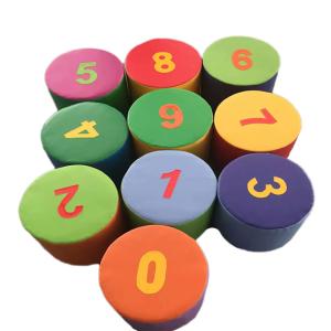 Quality Kids Indoor Soft Play Toys / Foam Figure Numbering Block Environmental Protection wholesale