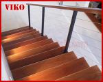 Steel Cable Stair VK83SC Carbon Steel Powder-coate Treed American Oak Aluminum
