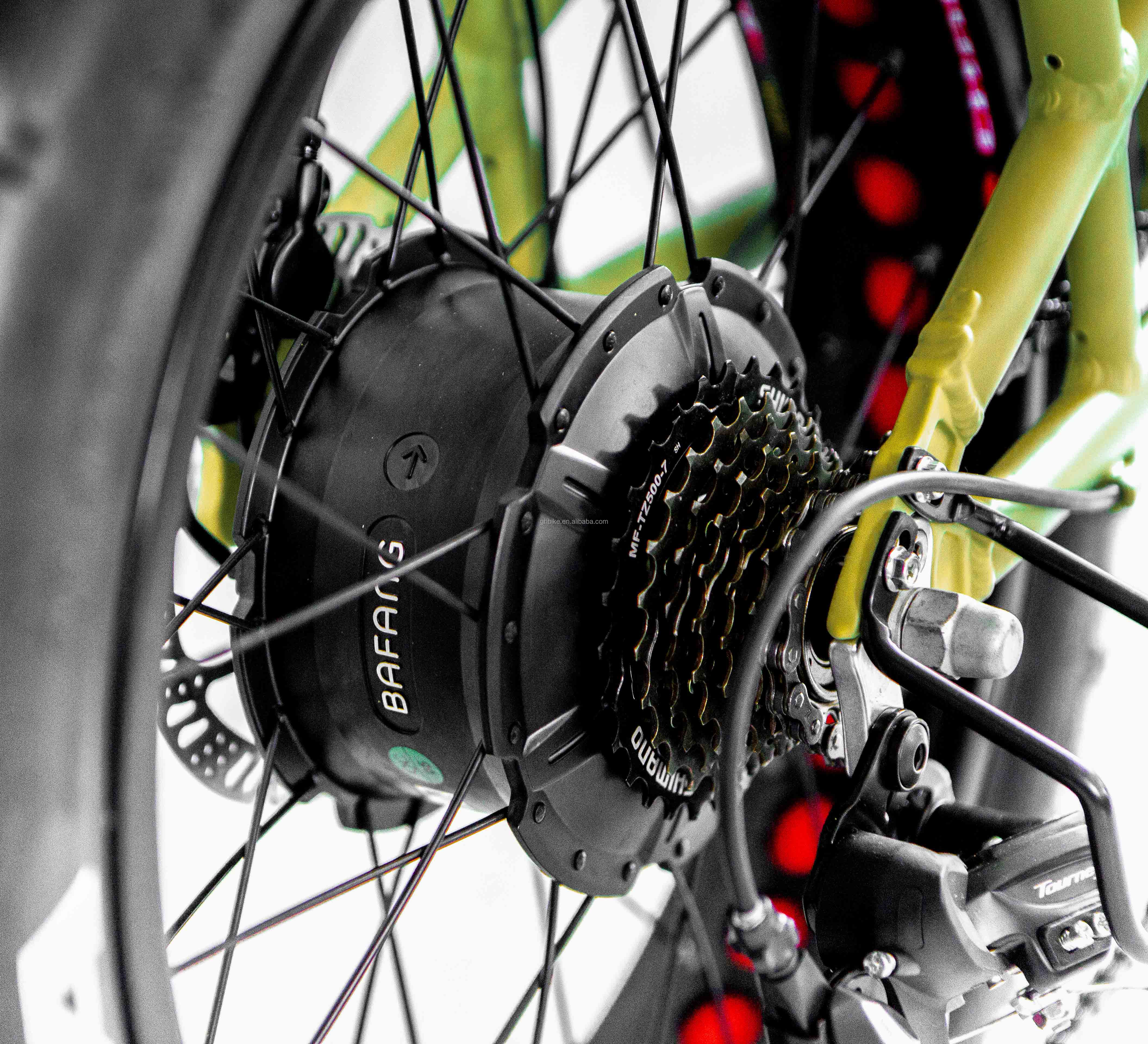 Aluminum Alloy Frame 48V34AH 1000W Fat Tire Ebike with Dual Batteries and Two Baskets