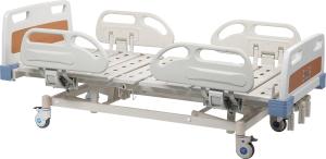 Quality Rehabilitation Powder Coated Basic Hospital Bed , PP Handrails Fold Up Hospital Bed wholesale