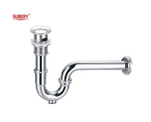 Quality Brass Bottle Trap Overflow Pop Up Wash Basin Drainer Chrome OEM wholesale
