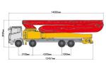 Four bridge 58m concrete pump truck Customized production