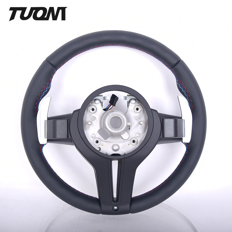 Full Leather BMW Car Steering Wheel Round Shape Automotive Parts